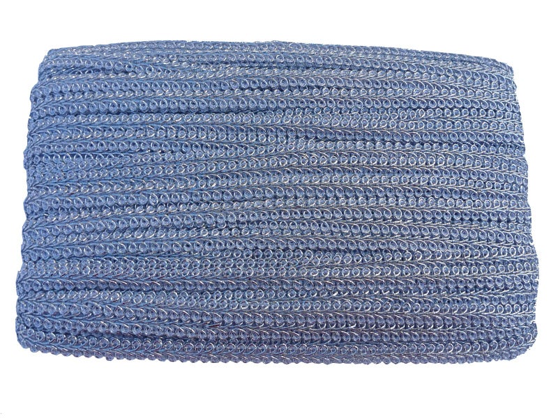 MONIDOOR 3/8 Inch Gimp Braid Trim 50 Yards for Upholstery Costume DIY Crafts (1314 Silver) - Image 1
